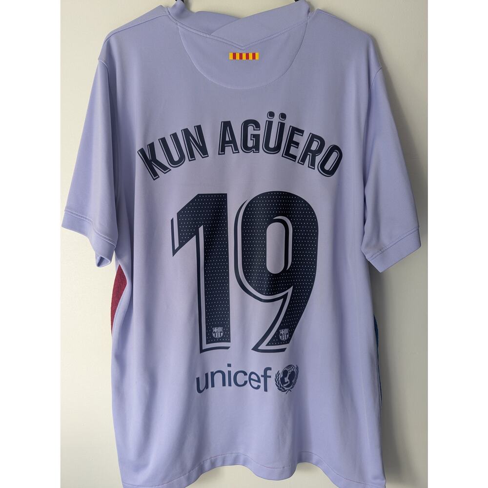 Barcelona Kun Aguero Jersey XL Soccer Football Shirt